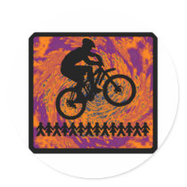 Bike Shack Style Round Stickers