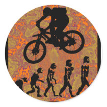 Bike Start Up Round Sticker