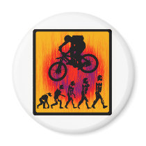 bike sun spotting refrigerator magnet