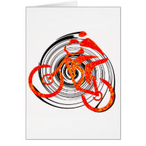 Bike Sun Trancer Greeting Card