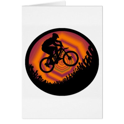 Bike Sun Upper Greeting Cards by ninuno