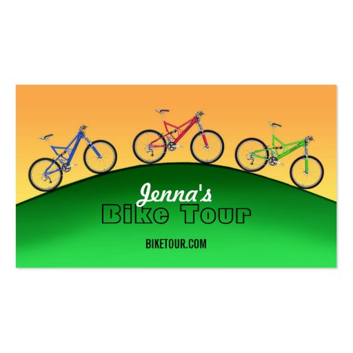 Bike Tour Business Cards (front side)