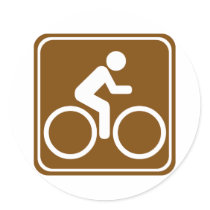 Bike Trail Highway Sign stickers by wesleyowns Bike Trail Highway Sign stickers