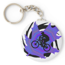 Bike Triple Mines Keychain