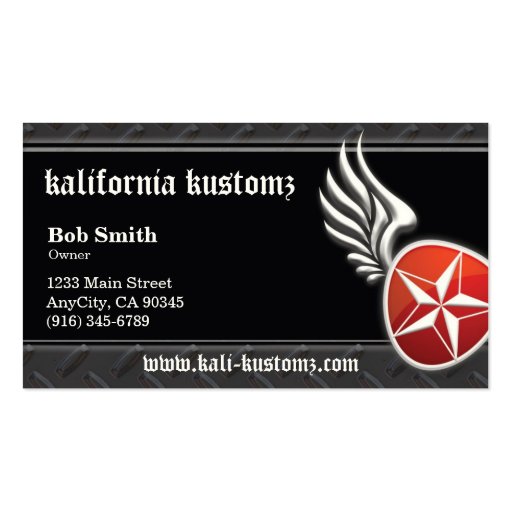Bike, Truck or Auto Shop Cards Business Card Templates