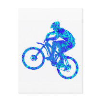 Bike Turquoise Flasher Post Card