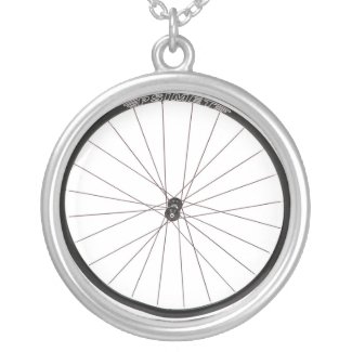 bike wheel fashion necklace necklace