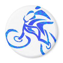 bike winter ride refrigerator magnets