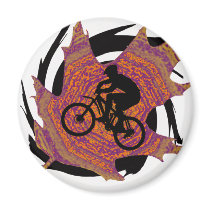 Bike With Certainty Refrigerator Magnets