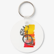 Bike with Orange Yellow and Red keychains