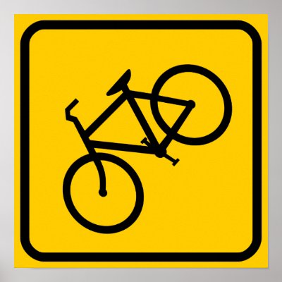 Bike XING Zone Posters by silhouette_emporium