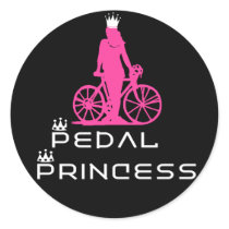 BikeChick Pedal Princess Round Stickers