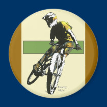 Biker1 - Cream/Green magnets