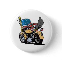 Biker American Eagle Button