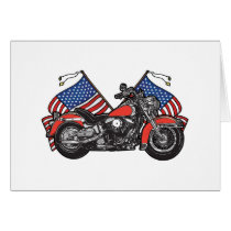 Biker American Eagle Greeting Cards