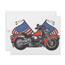 Biker American Eagle Personalized Invitations
