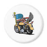 Biker American Eagle Fridge Magnet