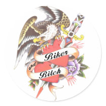 biker and bitch stickers