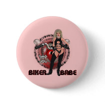 Biker Babe - Button