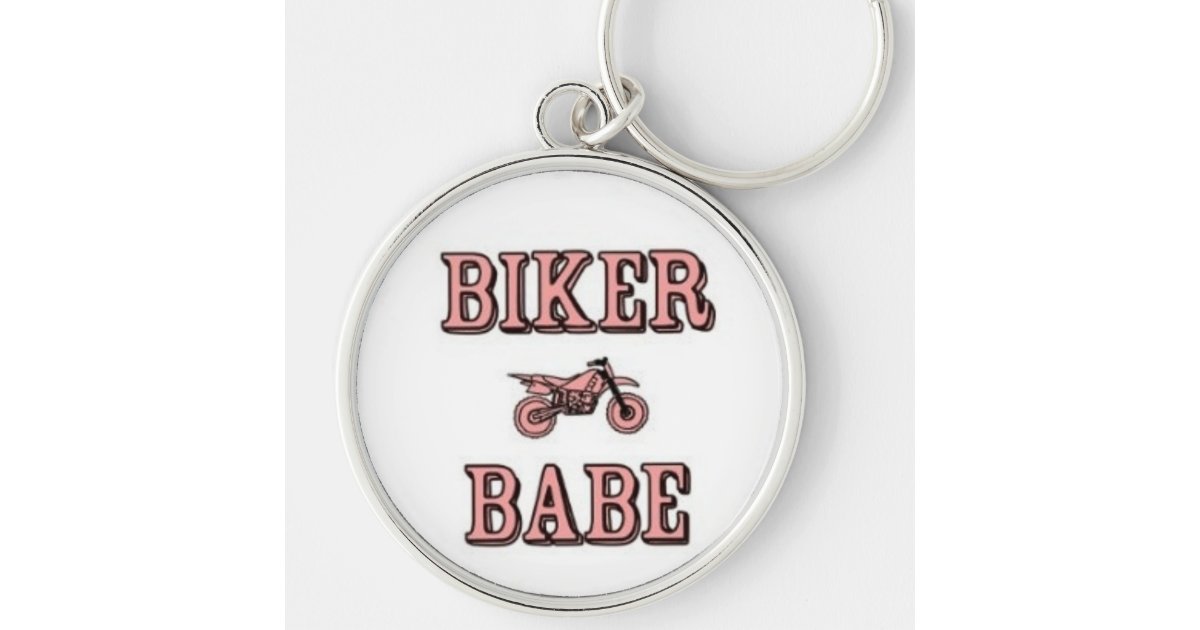 Biker Babe Keychain Zazzle
