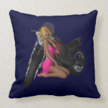 BIKER BABE PILLOW