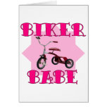 Biker Babe /pink Greeting Cards