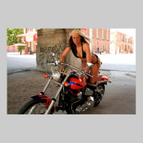 Biker Babe Poster posters by TheBikerWeb Biker Babe Poster posters