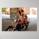 Biker Babe Poster
