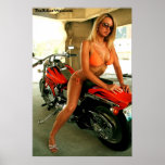 Biker Babe Poster - Blond Bikini Babe posters