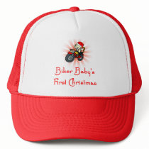 Biker Baby 1st Christmas Trucker Hats