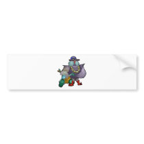 Biker Bird Bumper Sticker