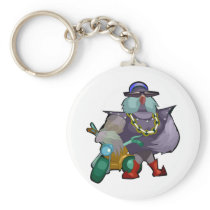 Biker Bird Keychains