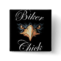 biker chick button