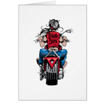 Biker Chick Greeting Card