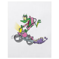 biker chick froggy frog animal cartoon custom flyer