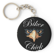 biker chick key chain