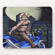 Biker Chick - Mousepad