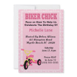 Biker Chick Tricycle Birthday Invitation
