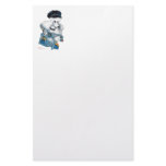 Biker Chick White Poodle Stationery