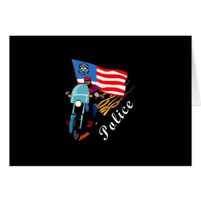 Biker Cops Greeting Card by bonfirepolice