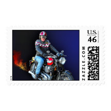 Biker Don Postage Stamp
