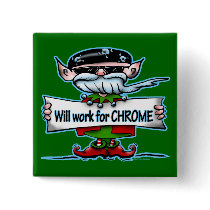 Biker Elf customizable holiday gifts Pins