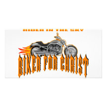 Biker For Christ Picture Card
