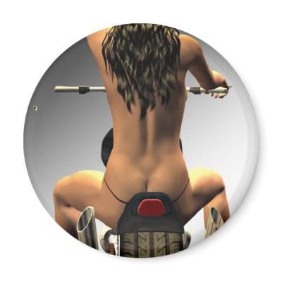 Biker girl fridge magnets by Eggznbeenz