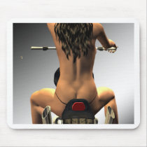 Biker girl mousepad