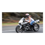 Biker Girl Photo photo cards