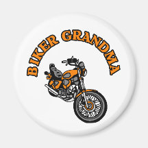 BIKER GRANDMA FRIDGE MAGNETS