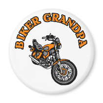 BIKER GRANDPA FRIDGE MAGNETS