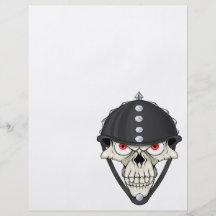 Biker Helmet Skull design for Motorcycle Riders Flyers
