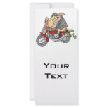 biker hog pig motorcycle bike cartoon custom rack cards